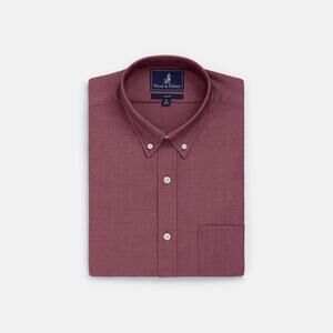 Wool& Prince 210 Button Down $168 MSRP Men’s Size M Slim Fit Burgundy Oxford
